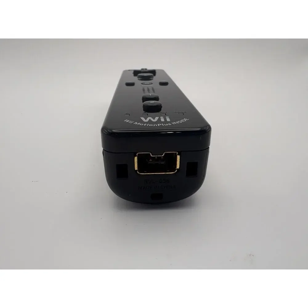 OEM Nintendo Wii Motion Plus Black Controller RVL-036 W/ Silicone Cover Tested